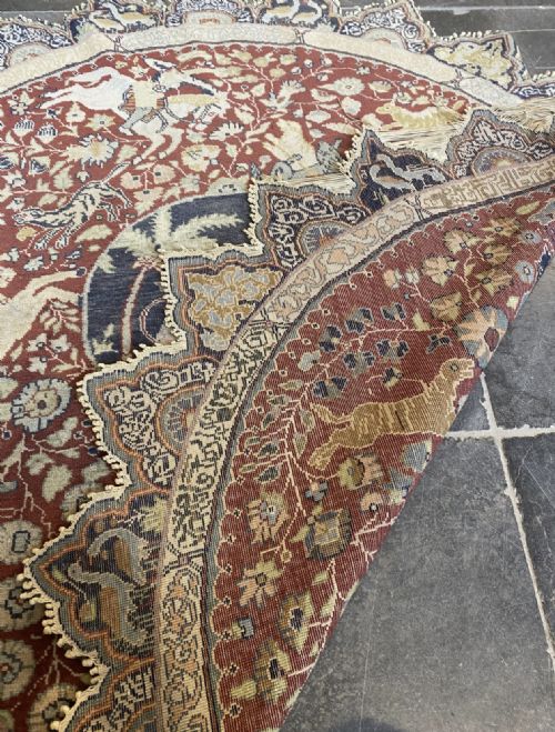 ANTIQUE ROUNDED KAYSERI RUG TURKEY - ADDITIONAL PHOTO 3