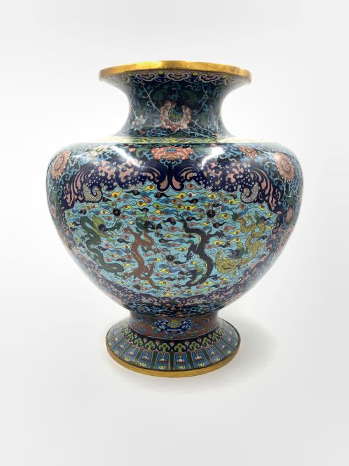 ANTIQUE 19TH CENTURY CLOISONNE CHINESE VASE - ADDITIONAL PHOTO 1