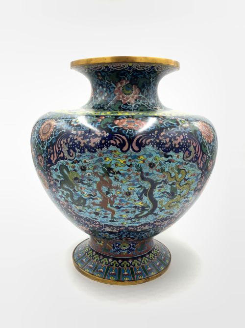 ANTIQUE 19TH CENTURY CLOISONNE CHINESE VASE - ADDITIONAL PHOTO 3
