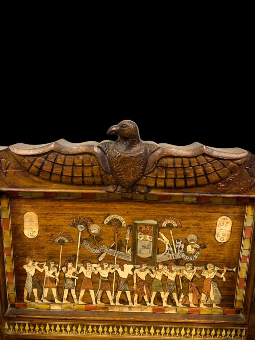 A FINE 19TH CENTURY EGYPTIAN REVIVAL SET OF THREE FURNITURE - ADDITIONAL PHOTO 10
