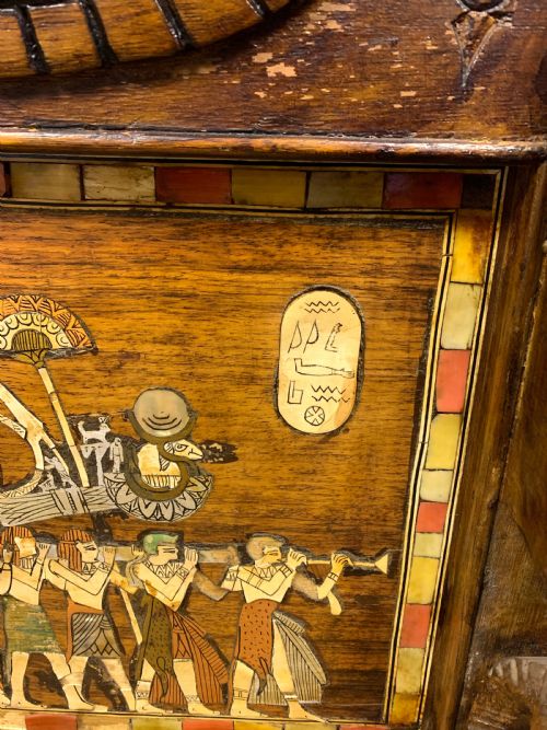 A FINE 19TH CENTURY EGYPTIAN REVIVAL SET OF THREE FURNITURE - ADDITIONAL PHOTO 13