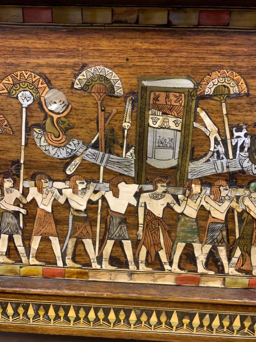 A FINE 19TH CENTURY EGYPTIAN REVIVAL SET OF THREE FURNITURE - ADDITIONAL PHOTO 14