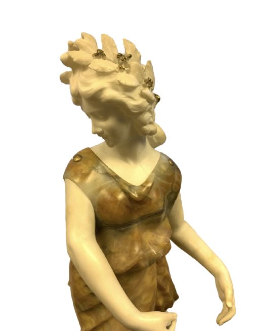 FRENCH MARBLE STATUE 19TH CENTURY - ADDITIONAL PHOTO 3