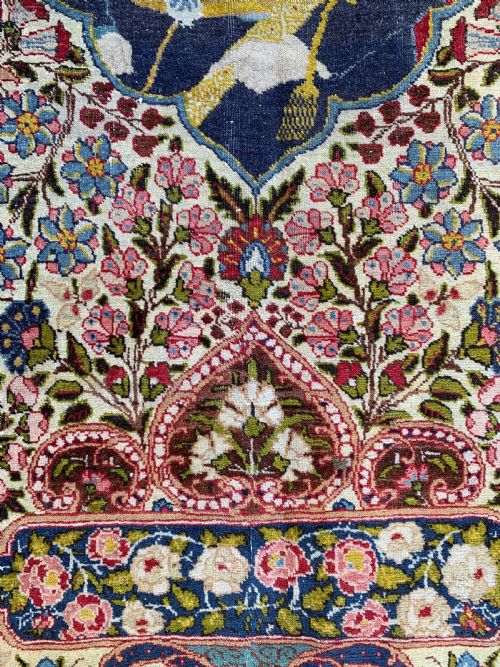 ANTIQUE TABRIZ CARPET DEPICTING AHMAD SHAH - ADDITIONAL PHOTO 8