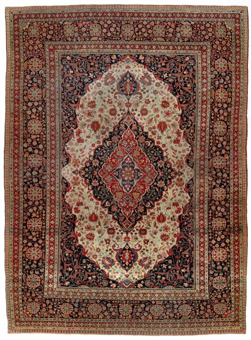 a fine kashan mohtasham carpet persia19th century - CATEGORY: ANTIQUE RUGS - DATED 19TH CENTURY