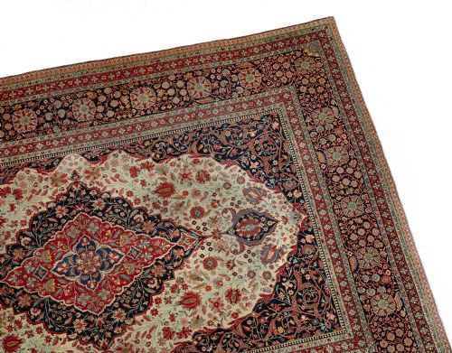 A FINE KASHAN MOHTASHAM CARPET PERSIA19TH CENTURY - ADDITIONAL PHOTO 1