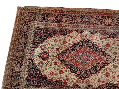 A FINE KASHAN MOHTASHAM CARPET PERSIA19TH CENTURY - ADDITIONAL PHOTO 3