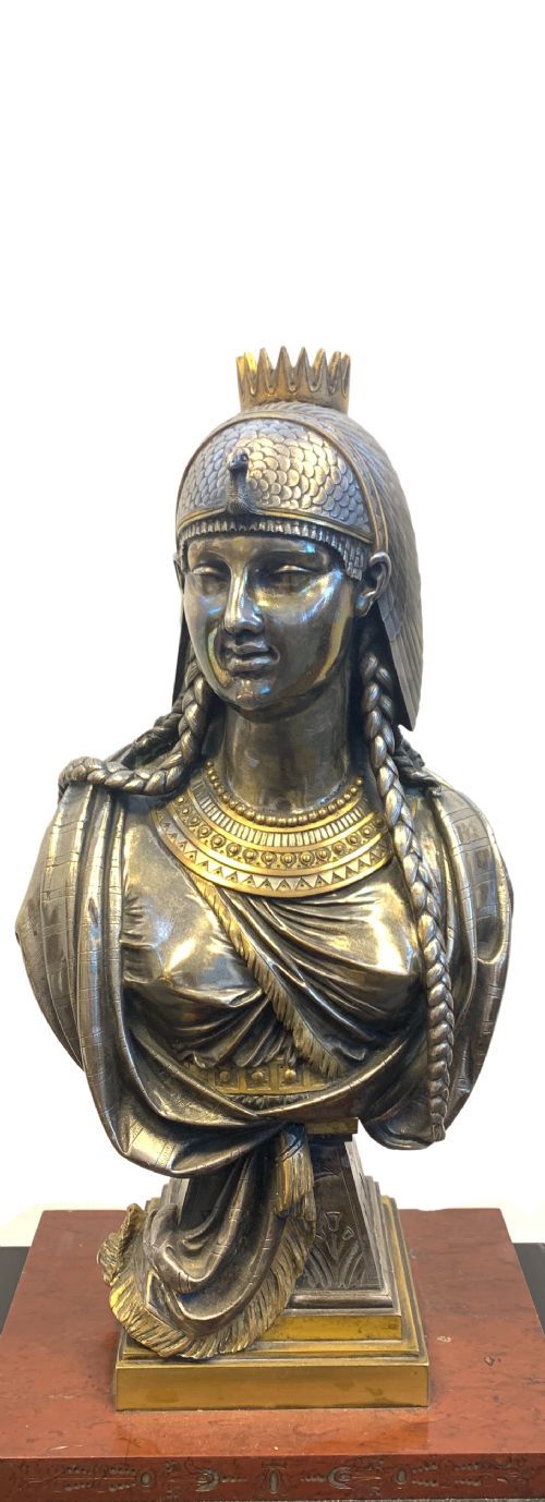EXQUISITE EGYPTIAN REVIVAL CLOCK FRANCE 19TH CENTURY - ADDITIONAL PHOTO 3