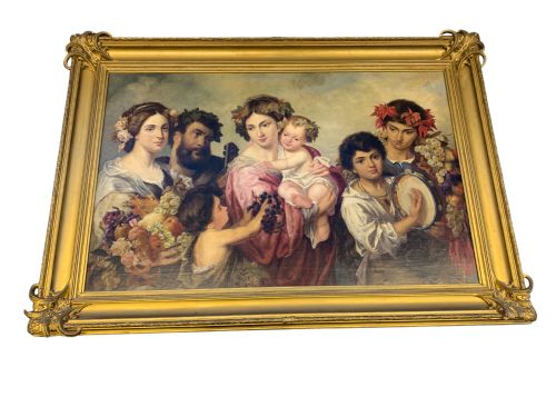 THE GRAPE HARVEST CELEBRATION PAINTING BY ARTHUR HEINRICH WILHELM FITGER - ADDITIONAL PHOTO 1