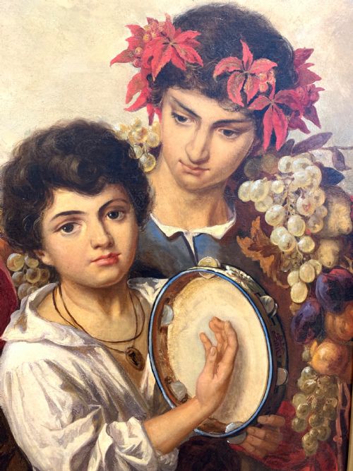 THE GRAPE HARVEST CELEBRATION PAINTING BY ARTHUR HEINRICH WILHELM FITGER - ADDITIONAL PHOTO 4
