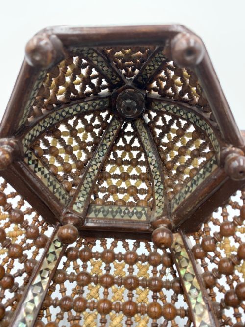 WALNUT INLAID WITH MOTHER OF PEARL WALL BRACKET SYRIA 19TH CENTURY - ADDITIONAL PHOTO 3