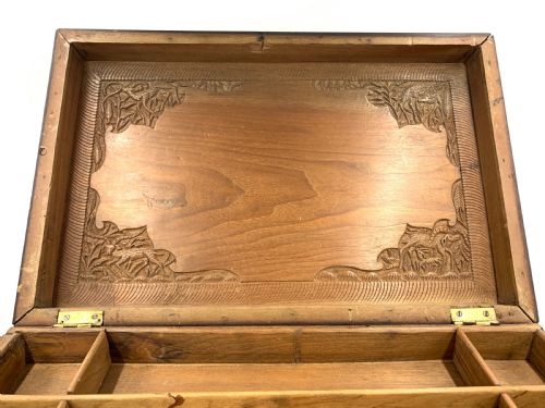 LARGE 19TH CENTURY SANDALWOOD JEWELLERY BOX SOUTH INDIA - ADDITIONAL PHOTO 4