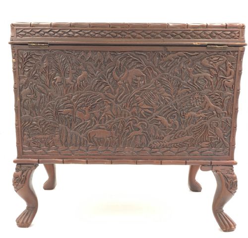 LARGE 19TH CENTURY SANDALWOOD JEWELLERY BOX SOUTH INDIA - ADDITIONAL PHOTO 5