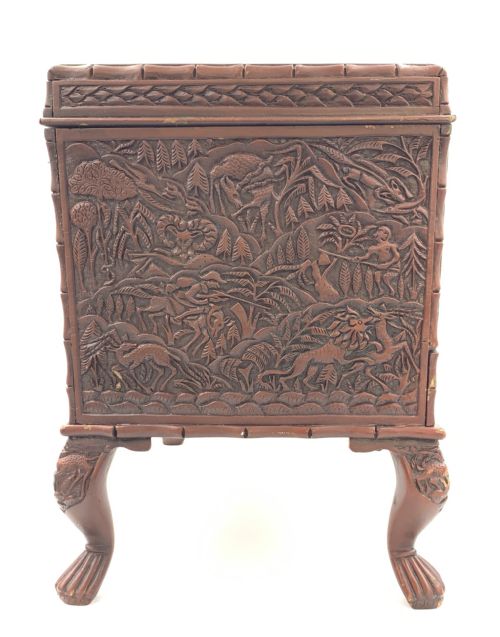 LARGE 19TH CENTURY SANDALWOOD JEWELLERY BOX SOUTH INDIA - ADDITIONAL PHOTO 6