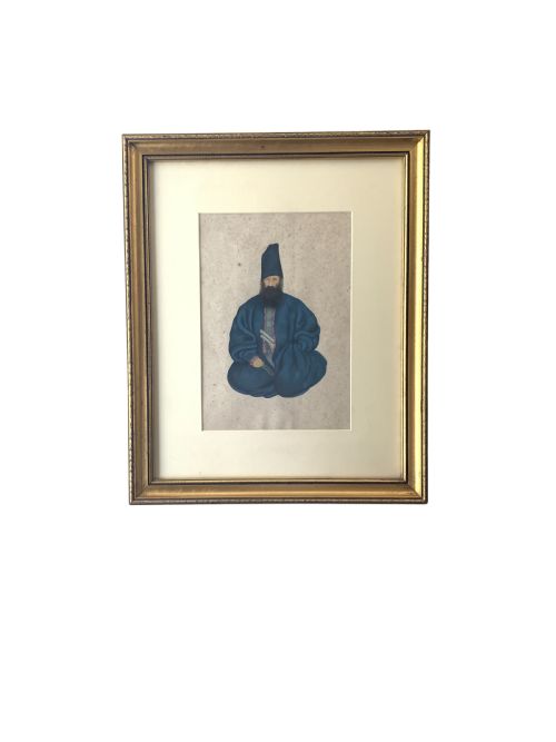 PORTRAIT OF A QAJAR MINISTER PERSIA 19TH CENTURY - ADDITIONAL PHOTO 1