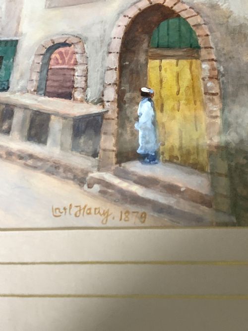 PAIR OF ORIENTALIST WATERCOLOUR PAINTINGS SINGED AND DATED - ADDITIONAL PHOTO 1