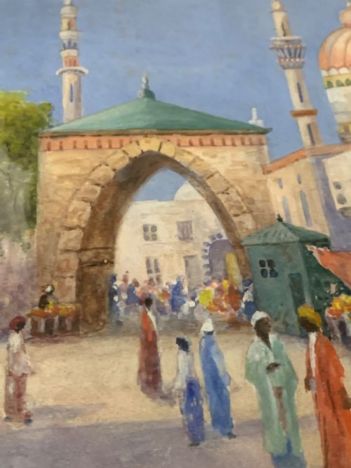 PAIR OF ORIENTALIST WATERCOLOUR PAINTINGS SINGED AND DATED - ADDITIONAL PHOTO 4