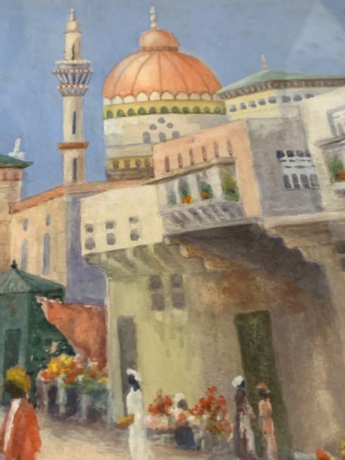 PAIR OF ORIENTALIST WATERCOLOUR PAINTINGS SINGED AND DATED - ADDITIONAL PHOTO 5