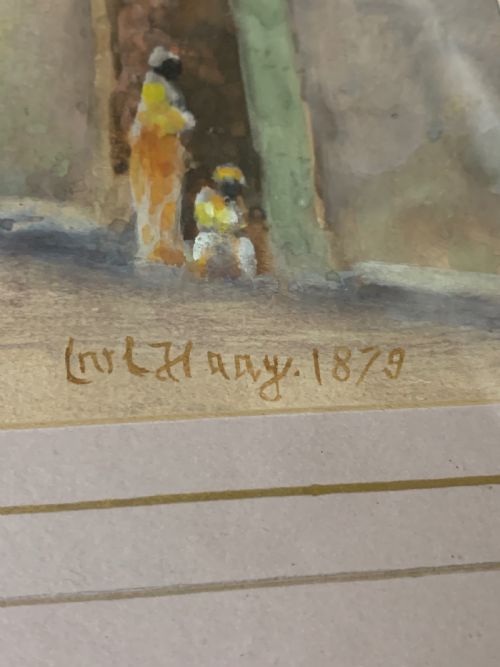 PAIR OF ORIENTALIST WATERCOLOUR PAINTINGS SINGED AND DATED - ADDITIONAL PHOTO 6