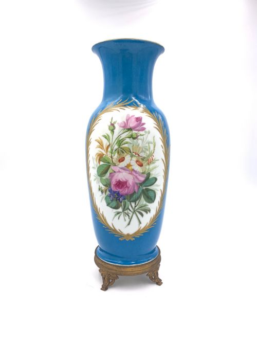 PARIS PORCELAIN VASE FRANCE 19TH CENTURY - ADDITIONAL PHOTO 2