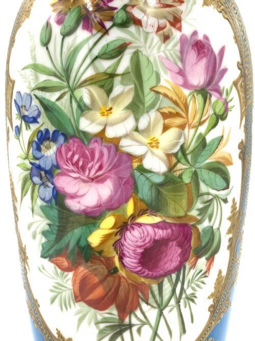 PARIS PORCELAIN VASE FRANCE 19TH CENTURY - ADDITIONAL PHOTO 5