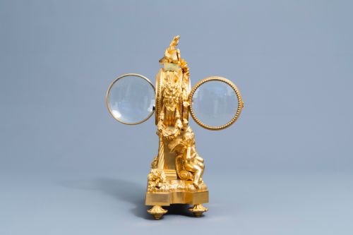 A GILT BRONZE SVRES STYLE CLOCK SET LOUIS XV STYLE FRANCE 19TH CENTURY - ADDITIONAL PHOTO 5