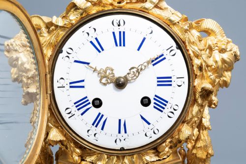 A GILT BRONZE SVRES STYLE CLOCK SET LOUIS XV STYLE FRANCE 19TH CENTURY - ADDITIONAL PHOTO 9