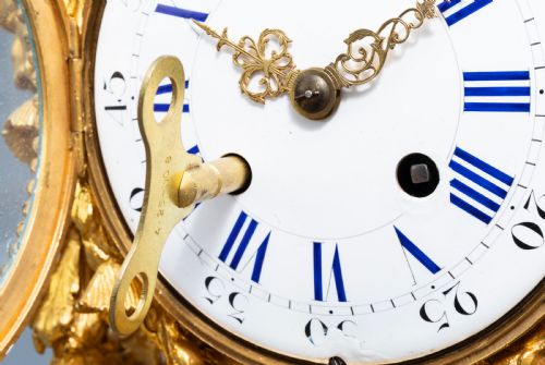 A GILT BRONZE SVRES STYLE CLOCK SET LOUIS XV STYLE FRANCE 19TH CENTURY - ADDITIONAL PHOTO 10
