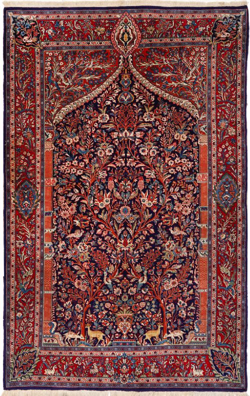 tree of life design sarouk rug persia - CATEGORY: ANTIQUE RUGS - DATED 1920
