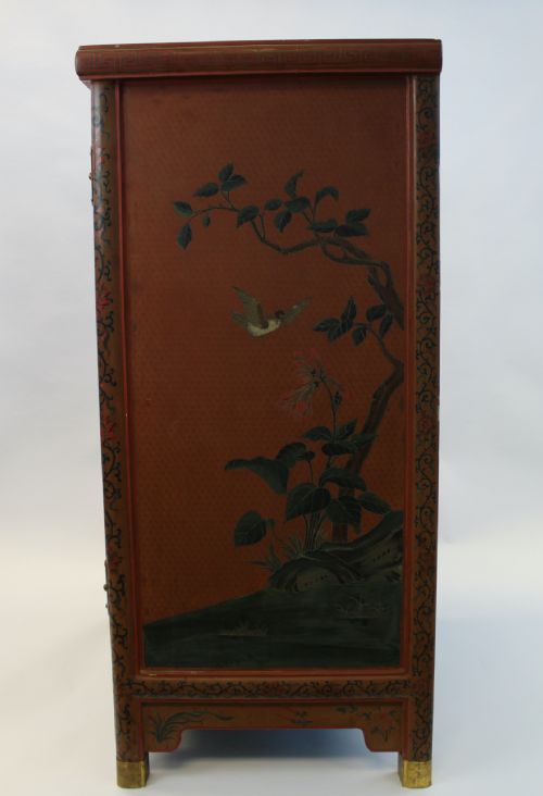 19TH CENTURY CHINESE RED LACQUER CABINET - ADDITIONAL PHOTO 1