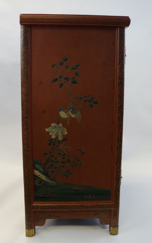 19TH CENTURY CHINESE RED LACQUER CABINET - ADDITIONAL PHOTO 4