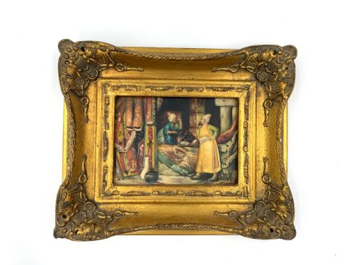 PAIR OF ORIENTAL PAINTINGS OIL ON BOARD BY RICHARD WILSON - ADDITIONAL PHOTO 2