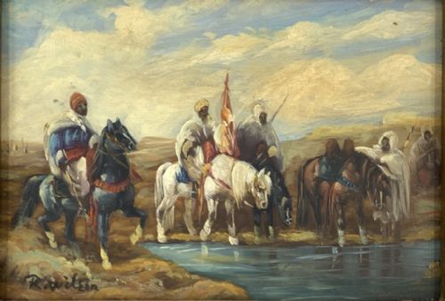 PAIR OF ORIENTAL PAINTINGS OIL ON BOARD BY RICHARD WILSON - ADDITIONAL PHOTO 4
