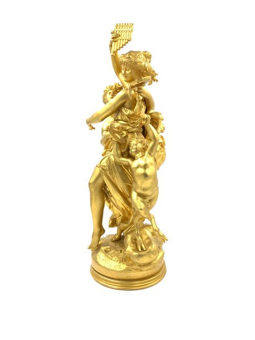 A FINE FRENCH GILT BRONZE BACCHIC FIGURAL GROUP - ADDITIONAL PHOTO 2