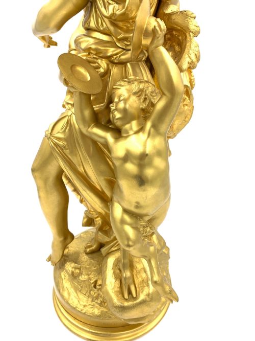 A FINE FRENCH GILT BRONZE BACCHIC FIGURAL GROUP - ADDITIONAL PHOTO 6