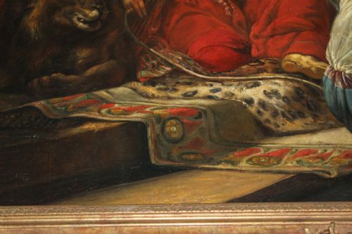 OIL ON CANVAS ORIENTALIST PAINTING DEPICTS THE MASSACRE OF THE MAMELUKES AFTER HORACE VERNET ENGLISH SCHOOL 19TH CENTURY - ADDITIONAL PHOTO 7
