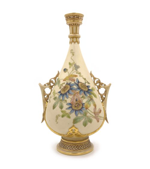 late 19th century royal worcester ceramic bud vase - CATEGORY: ANTIQUE VASES - DATED 19TH CENTURY