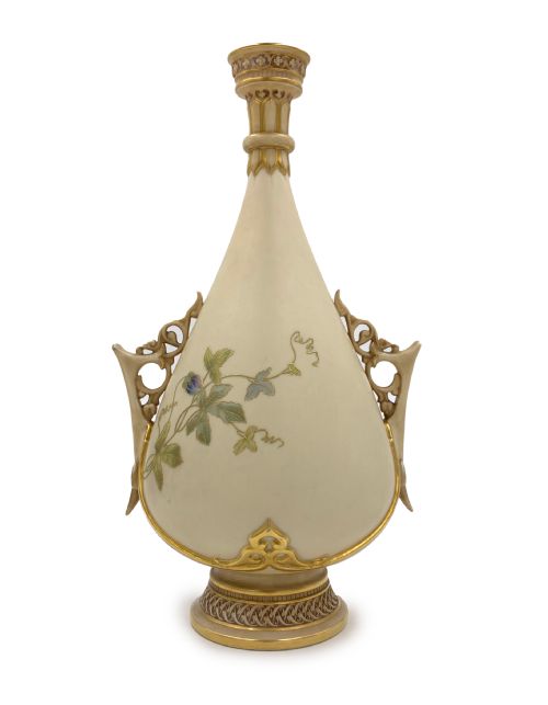 LATE 19TH CENTURY ROYAL WORCESTER CERAMIC BUD VASE - ADDITIONAL PHOTO 2