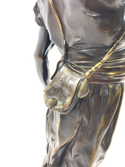 BRONZE SCULPTURE BY PIERRE JULES MNE 18101879 THE ARAB FALCONER - ADDITIONAL PHOTO 3