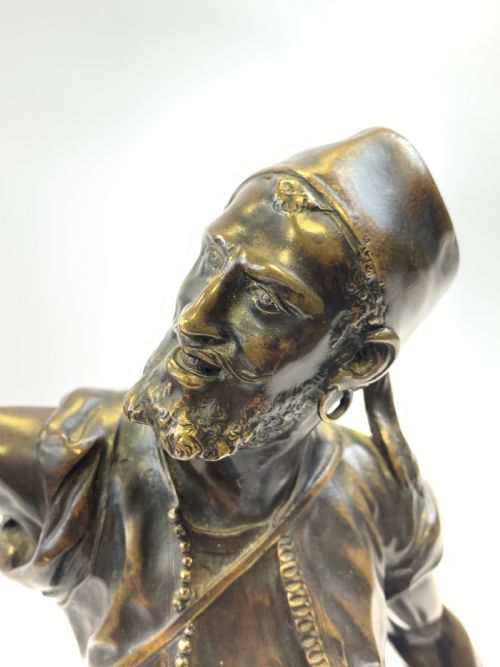 BRONZE SCULPTURE BY PIERRE JULES MNE 18101879 THE ARAB FALCONER - ADDITIONAL PHOTO 4