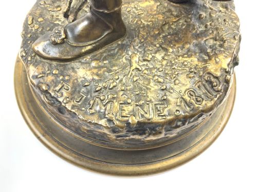 BRONZE SCULPTURE BY PIERRE JULES MNE 18101879 THE ARAB FALCONER - ADDITIONAL PHOTO 5