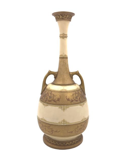 ROYAL WORCESTER CERAMIC VASE LATE 19TH CENTURY - ADDITIONAL PHOTO 2