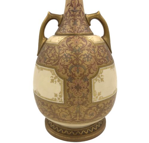 ROYAL WORCESTER CERAMIC VASE LATE 19TH CENTURY - ADDITIONAL PHOTO 3
