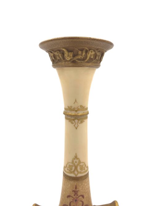 ROYAL WORCESTER CERAMIC VASE LATE 19TH CENTURY - ADDITIONAL PHOTO 4