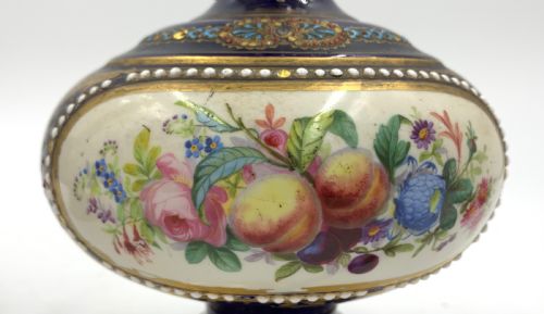 PAIR OF JEWELLED PORCELAIN LAMPS - ADDITIONAL PHOTO 6