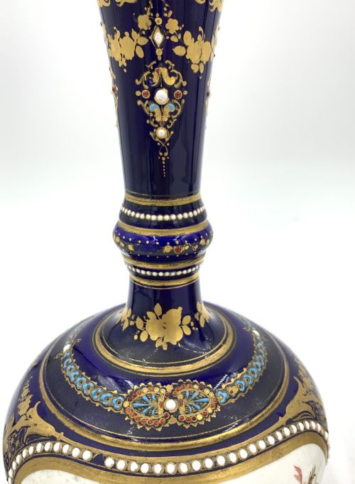 PAIR OF JEWELLED PORCELAIN LAMPS - ADDITIONAL PHOTO 7