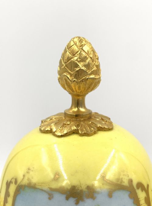 PAIR OF 19TH CENTURY SEVRES STYLE PORCELAIN AND ORMOLU LIDDED VASES - ADDITIONAL PHOTO 17
