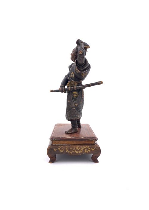 JAPANESE GILT BRONZE FIGURE MEIJI PERIOD BY MIYAO ZO - ADDITIONAL PHOTO 1