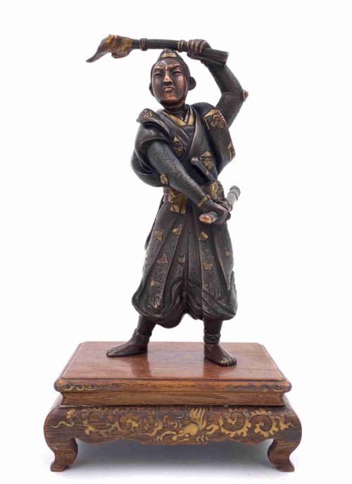 japanese gilt bronze figure meiji period by miyao zo - CATEGORY: ANTIQUE SCULPTURES - DATED 19TH CENTURY