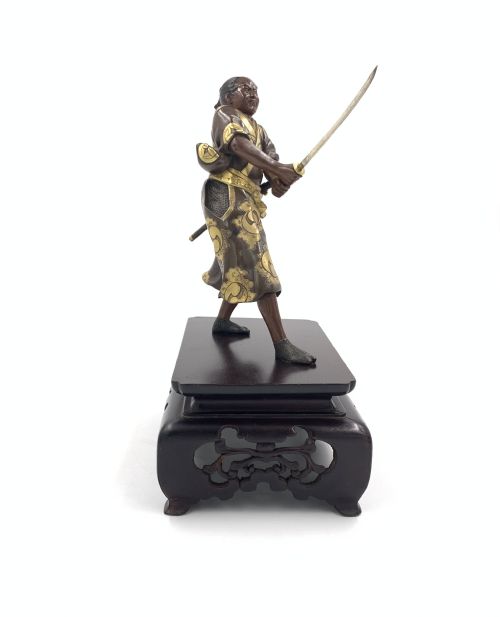 JAPANESE BRONZE SAMURAI FIGURE MEIJI PERIOD - ADDITIONAL PHOTO 4